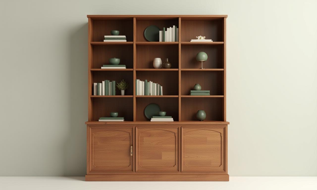 Tall Emerald Bookshelf